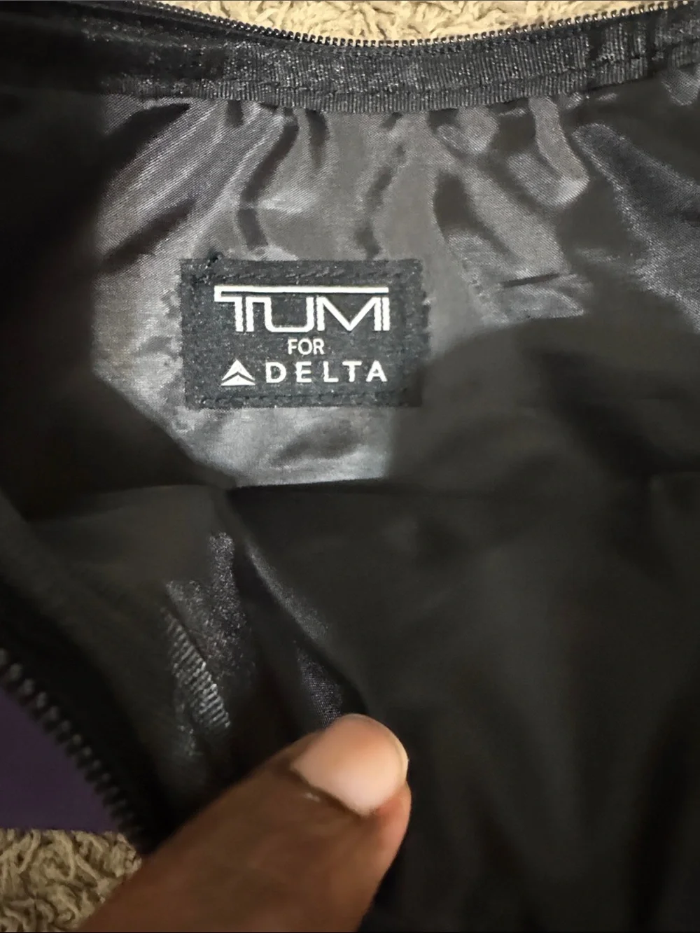 Tumi Four-Piece Travel Pouch Set in Black, Gray, Light Gray & Purple Vacation